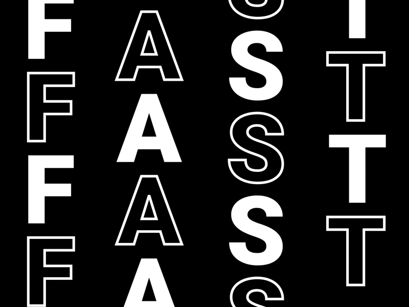 F.A.S.T 2d aftereffects animation black blackandwhite fast gif loop speed typography white