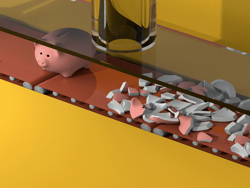 Little piggy loop 3d 3danimation animation cinema4d design loop octane octanerender piggy