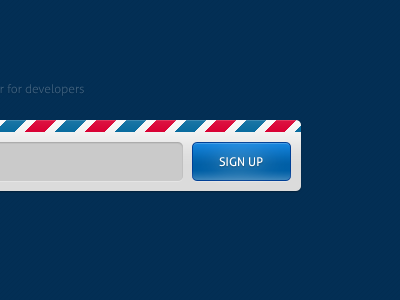 Newsletter Signup blue button clean email field mail newsletter signup simple subscribe ui web