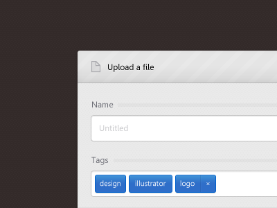 Upload window clean field file tags ui upload window