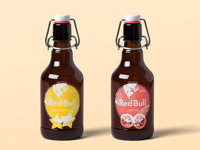 Red Bull (rebranding) bottle branding carambola energy drink guava illustration package red bull