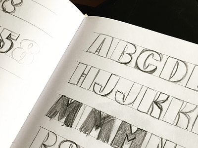 Sketches for a new typeface