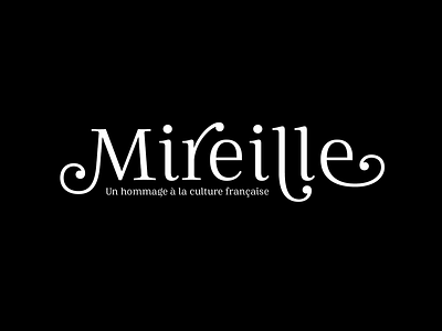 Mireille alternates display font font france french ligature stylistic set swashes text font type typeface typography