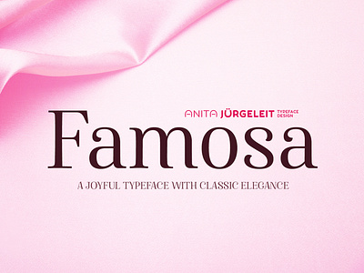 Famosa editorial elegant font elegant label flower font design fresh fresh design graphics headline love pink rose titling type
