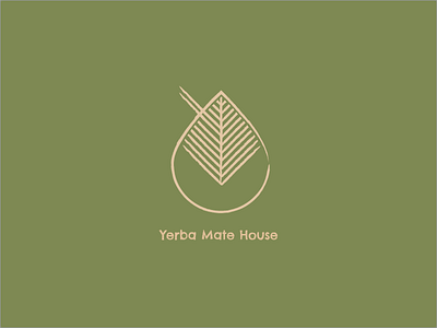 Yerba Mate Hosue Logo branding green leaf logo nature yerba