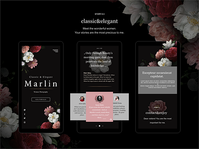 Marlin Photography Mobile app black branding color design identification mobile nature responsive typography ui ux web webdesign