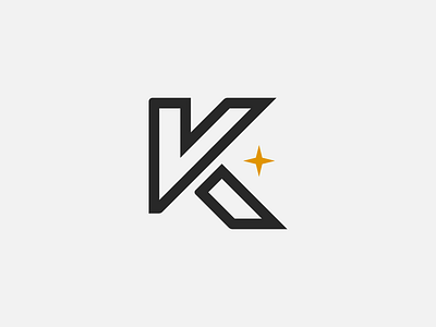 K Logo with Star