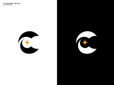 C + Crescent Moon + Star Logo