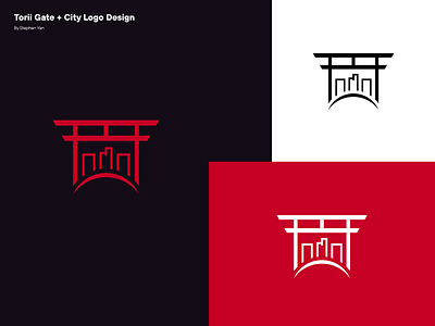 Torii Gate + City Logo Design