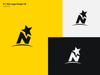 N + Star Logo Design V2