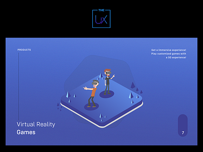 Virtual reality games illistration on demand app ui ux vr
