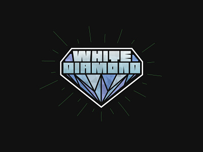 White Diamond Retro diamond logo marijuana strain weed white diamond