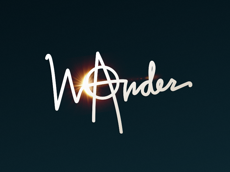 WⒶnder typography logo rebel wonder wander