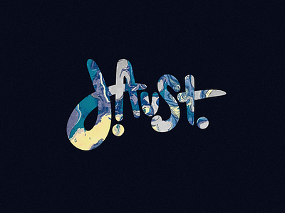 Julia Aust artist font logo resin signature tag typography