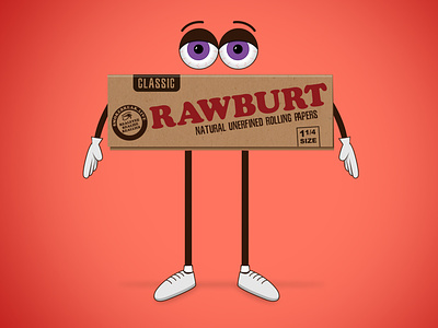 Rawburt cartoon character character design characters illustration raw rolling papers smoke break