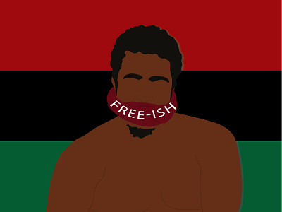 Free-ish | Juneteenth black man custom illustration flat illustration illustrator minimal portrait illustration vector