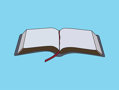 Open Bible bible book flat illustration minimal open open bible open book read reading study