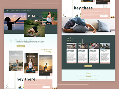 Modern & Organic Layout blog design homepage lifestyle template template design typography ui ux web web design website website concept website design yoga