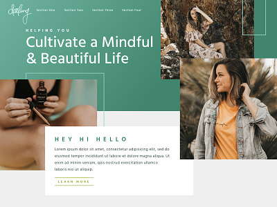 Clean & Playful Layering design homepage lifestyle template template design typography ui ux web web design website website concept