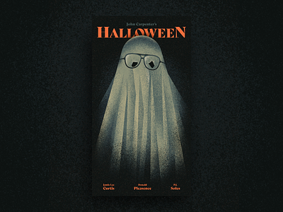 Halloween VHS Cover ghost halloween horror horror movie illustration michael myers movie poster spooky texture vhs