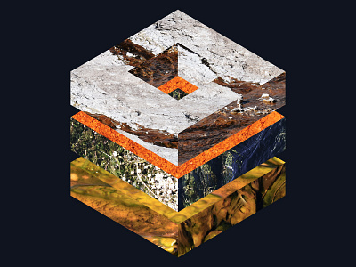 C U B E collage cube geometric photo texture