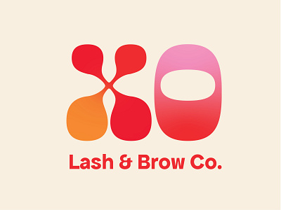 XO Lash & Brow Co. branding design graphic design logo