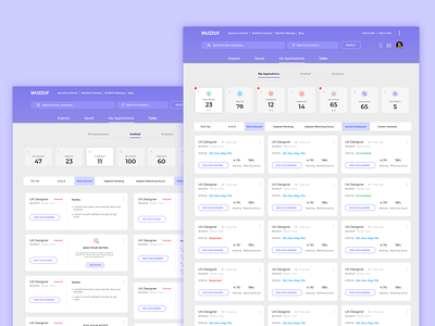 Redesign for Jobs Website Application app cards colors icons job app professional look smiles sorting typography ui ux visual design website app