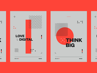 Pound & Grain Poster Series design flat minimal typography vector