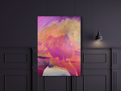 Viro Print abstract headspace pastel pinks profile strokes