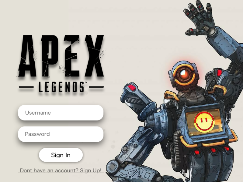 Apex Login by Jose Reyes on Dribbble