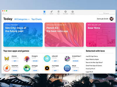 Appstore for macOS concept