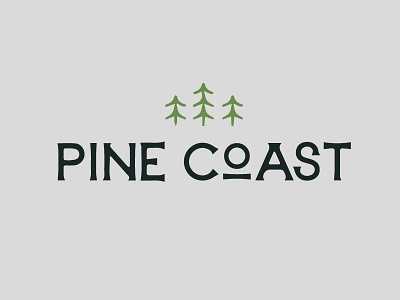 P I N E C O A S T logo logo design pine pine coast text typography woodsy