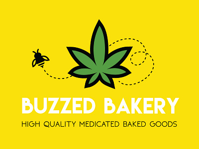 Buzzed Bakery bakery edibles logo logo design marijuana