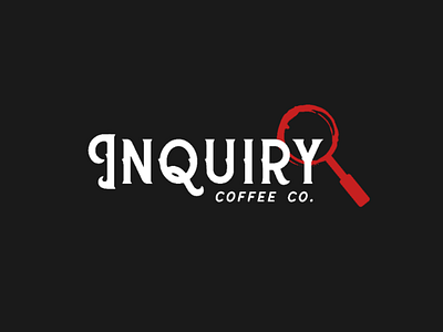 Inquiry Coffee Logo coffee coffee logo coffee shop logo logo