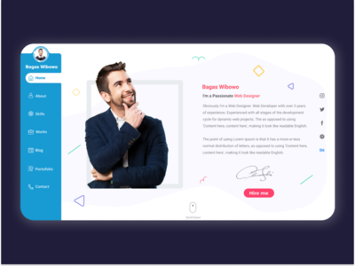 Home Curriculum Vitae by Bagas Wibowo on Dribbble