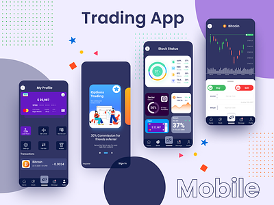 Trading Mobile App app design mobile mobile app design mobile design mobile ui stock market trading app trading card