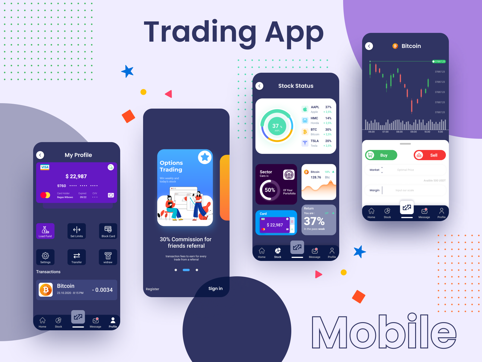 Trading Mobile App by Bagas Wibowo on Dribbble