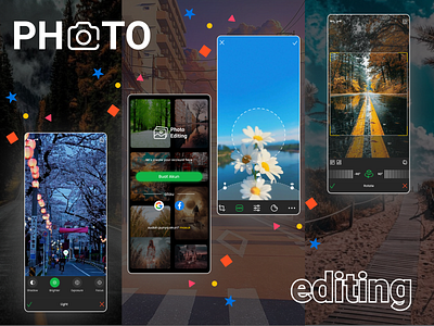 Mobile Photo Editing App camera app editing editing photo mobile mobile ui modern photo photography