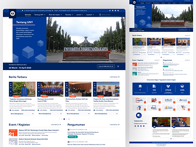 Redesign Homepage UNY campus college homepage student university web web design