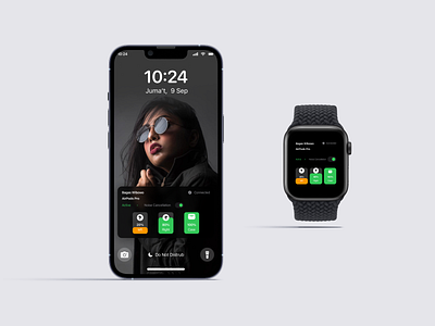 Widget AirPods PRO airphone airpod apple watch design headset minimalis mobile product sound tws watch widget