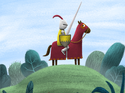 Medieval Knight children book illustration medieval