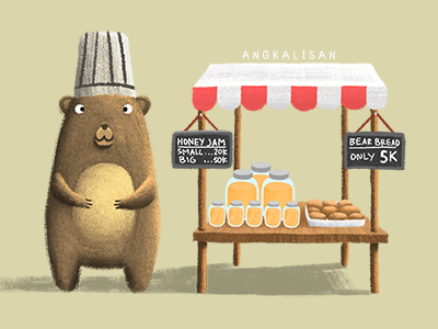 Bear Bakery bakery bear book children children book illustration