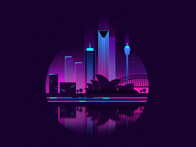 Sydney app branding colour colourful flat flatdesign illustration illustrator ui vector