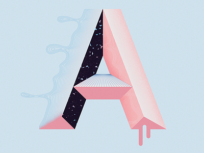 A graphic design lettering typography