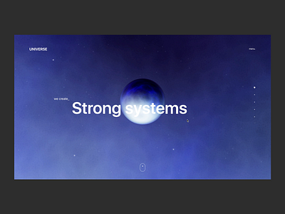 Universe website clean motion page scroll typography ui universe ux