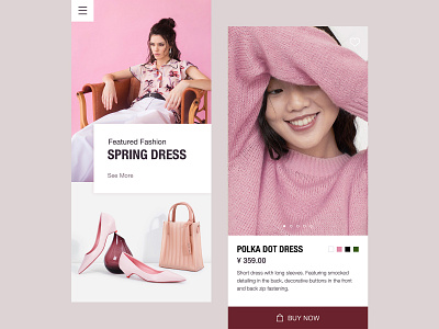 app of fashion brand bag clean cloth fashion fashion app model pink shoe shopping show ui