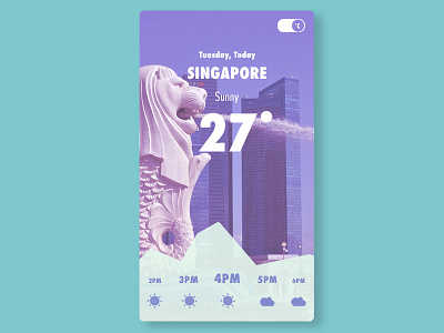 Weather App app app design apple degree interface iphone singapore temperature time ui ux weather