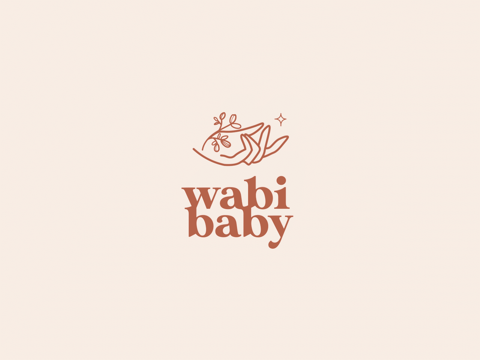 Wabi Baby brand logo concept branding logo logotype