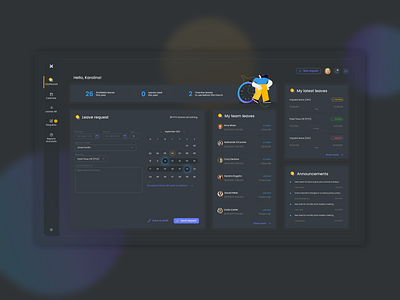 Leave Management Dashboard by Karolina Wiatrzyk for Synergy Codes on ...