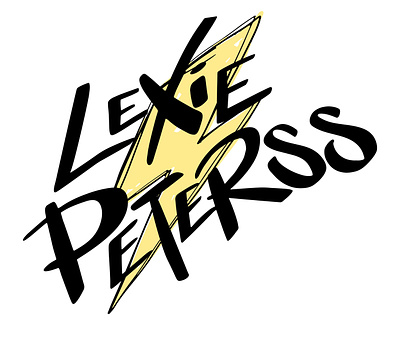 Lexie Peterss Logo hand lettering illustration lettering logo logo 2d personal branding typography